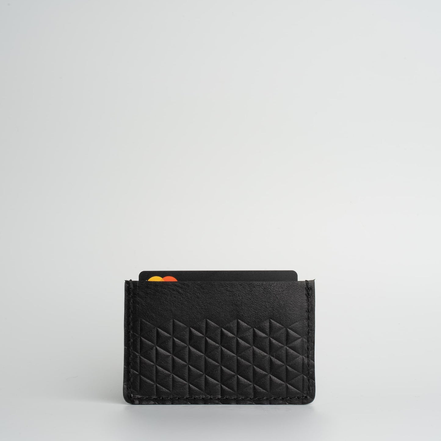Leather card holder - Geometric Net-2