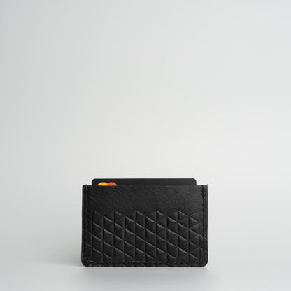 Leather card holder - Geometric Net-2