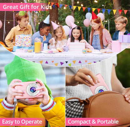 HD Mini Digital Camera for Students and Kids, 44MP, 1080P, 2.4" Screen, 16X Zoom, Rechargeable