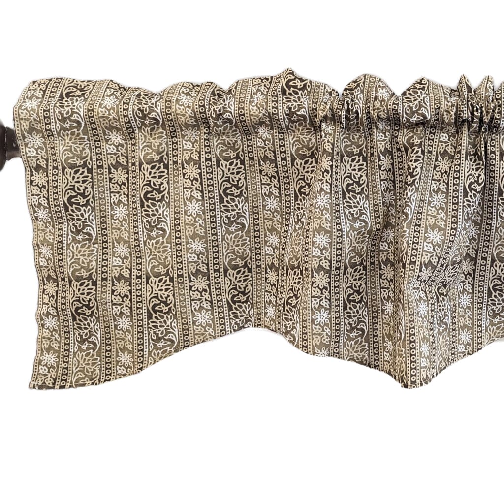 DaDa Bedding Moroccan Paisley Filigree Floral Window Curtain Valance - 18" x 52" (JHW-885)-1