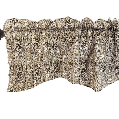 DaDa Bedding Moroccan Paisley Filigree Floral Window Curtain Valance - 18" x 52" (JHW-885)-1