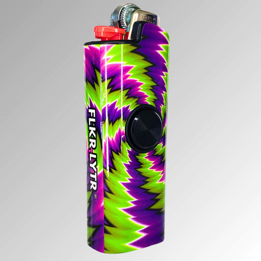FLKR LYTR® Amazon Prime Must Have Fidget Spinner Lighter Case "Trippy" for Bic® Lighter Case - $11.99