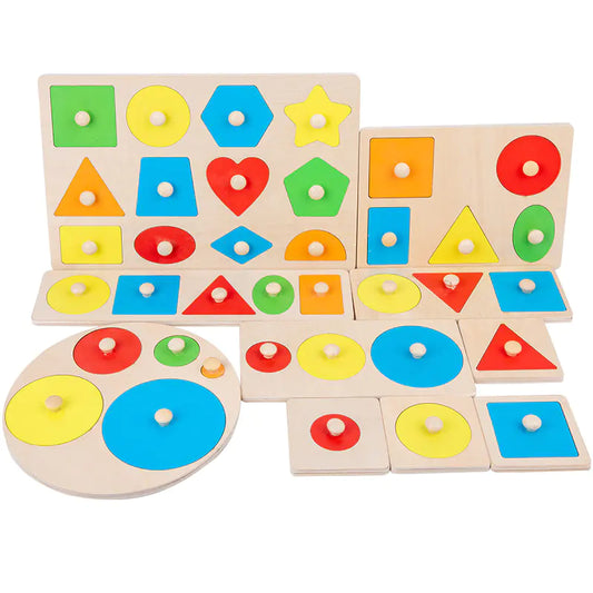 Geometric Shapes Hand-Grip Educational Toy Panel (1pc)