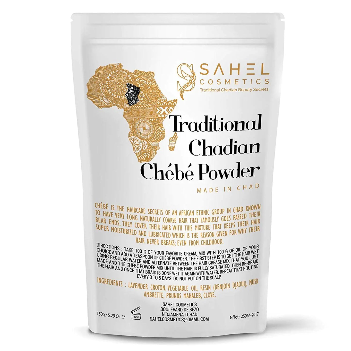 Chebe Powder 240 grams Sahel Cosmetics Traditional Chadian Chebe Powder