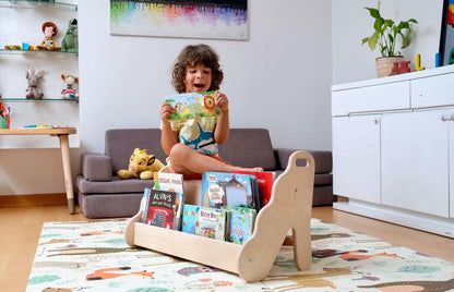 Wave Design Wooden Bookshelf / Small Size-4