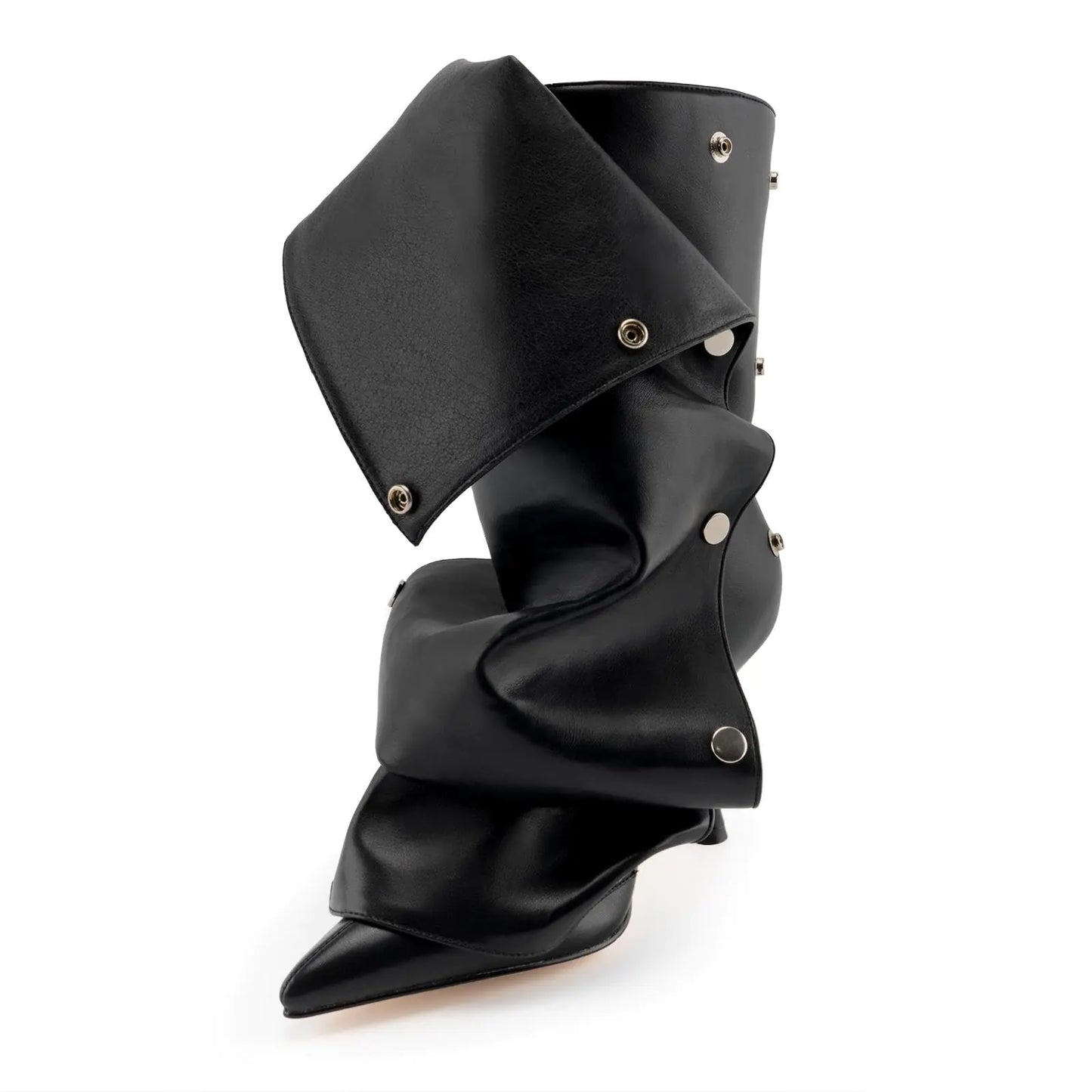 KaroNairy Short Cowboy Boots for Women Stacked Heel Cowgirl Boots Almond Toe Western Stitched Ankle Boots