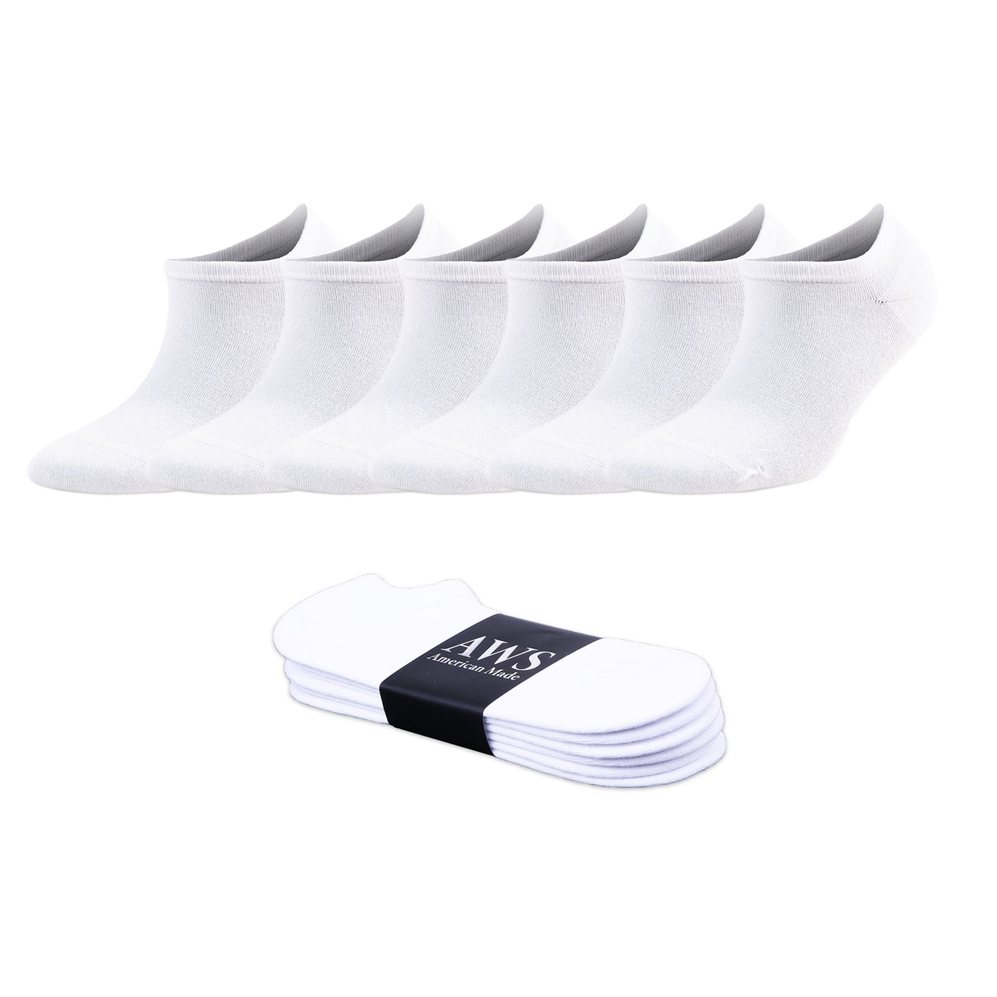 6 Pairs Men's Bamboo No Show Sneaker Socks Ultra Soft Moisture-Wicking Size 8-11.5-0