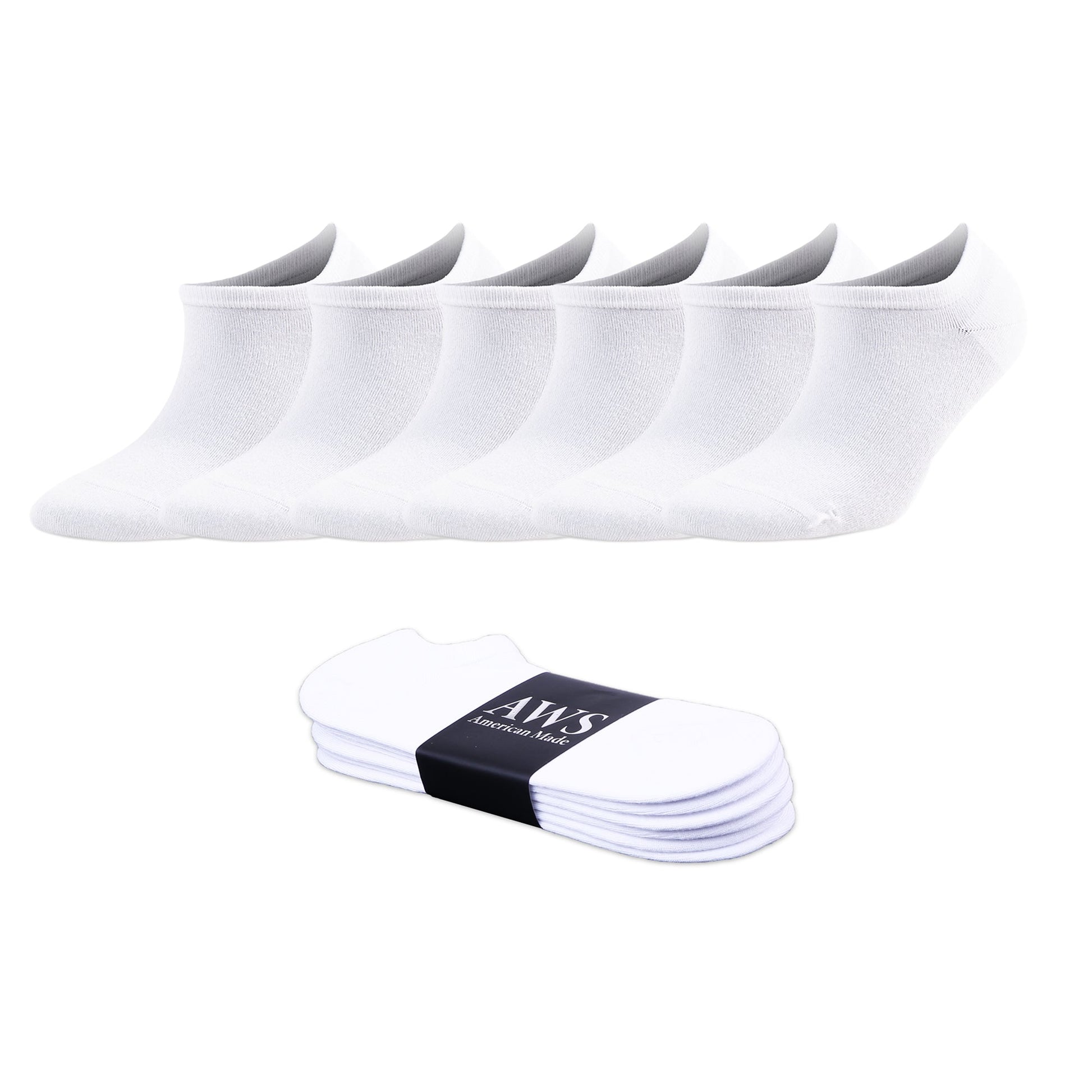 6 Pairs Men's Bamboo No Show Sneaker Socks Ultra Soft Moisture-Wicking Size 8-11.5-0