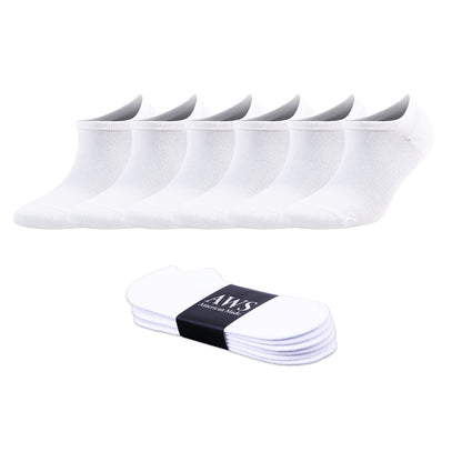 6 Pairs Men's Bamboo No Show Sneaker Socks Ultra Soft Moisture-Wicking Size 8-11.5-0