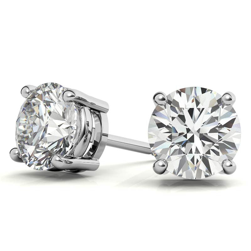 2.50 CTW AGI Certified Lab Grown Diamond (G-VS Clarity) Stud Earrings in 14K White or Yellow Gold-0