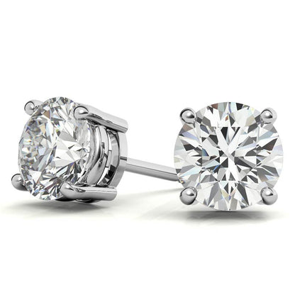 2.50 CTW AGI Certified Lab Grown Diamond (G-VS Clarity) Stud Earrings in 14K White or Yellow Gold-0