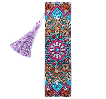 DIY Diamond Painting Leather Bookmark with Tassel