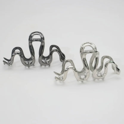 Slytherin Silver Serpent Barrettes