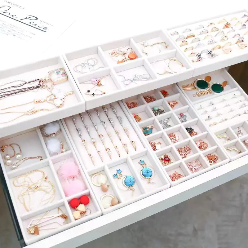 Velvet Jewelry Organizer Tray