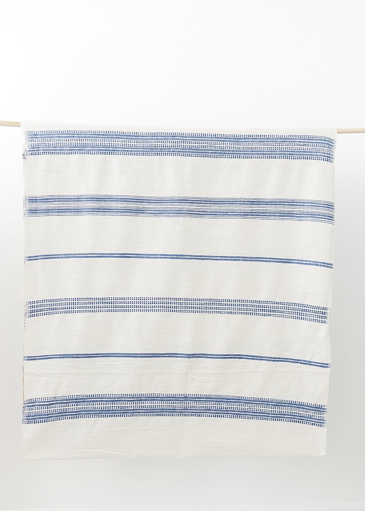 Aden Fabric Yardage - Natural with Blue-0