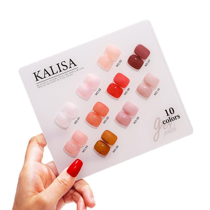 Kalisa 10Pcs Gel Nail Set Gel Nail Polish Kit Glitter Soak Off Uv Varnish 15Ml-6