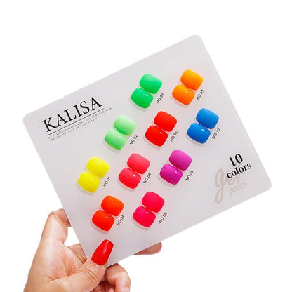 Kalisa 10Pcs Gel Nail Set Gel Nail Polish Kit Glitter Soak Off Uv Varnish 15Ml-7