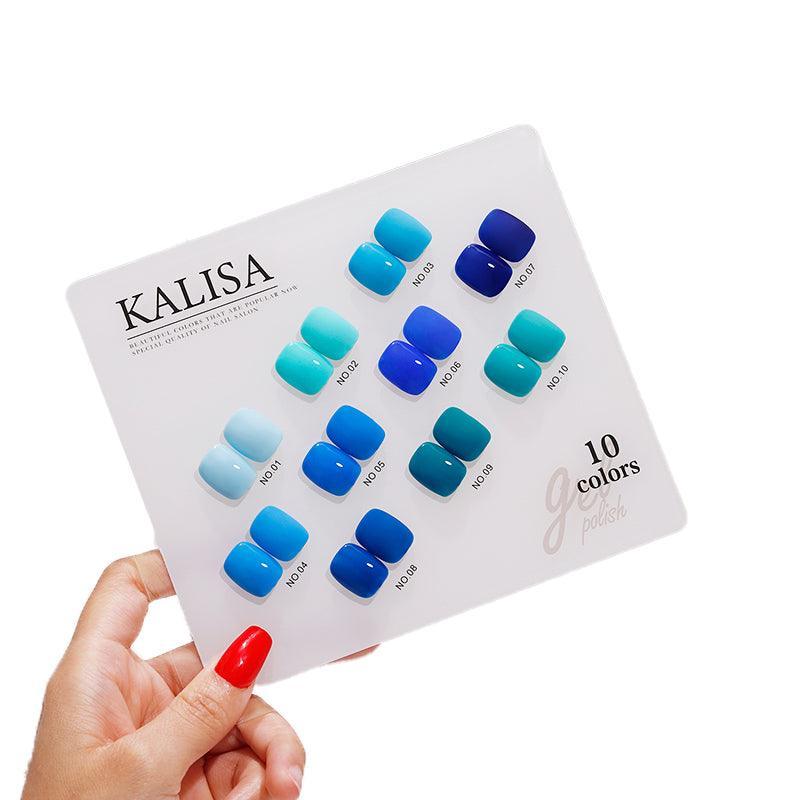Kalisa 10Pcs Gel Nail Set Gel Nail Polish Kit Glitter Soak Off Uv Varnish 15Ml-8