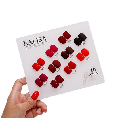 Kalisa 10Pcs Gel Nail Set Gel Nail Polish Kit Glitter Soak Off Uv Varnish 15Ml-9