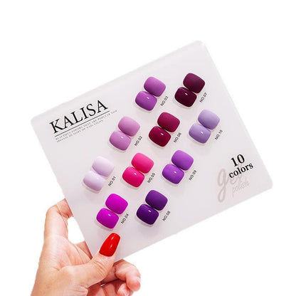 Kalisa 10Pcs Gel Nail Set Gel Nail Polish Kit Glitter Soak Off Uv Varnish 15Ml-12