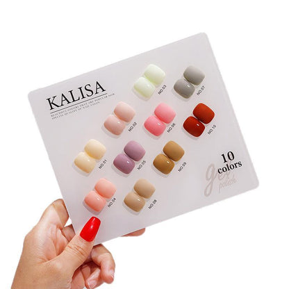 Kalisa 10Pcs Gel Nail Set Gel Nail Polish Kit Glitter Soak Off Uv Varnish 15Ml-15