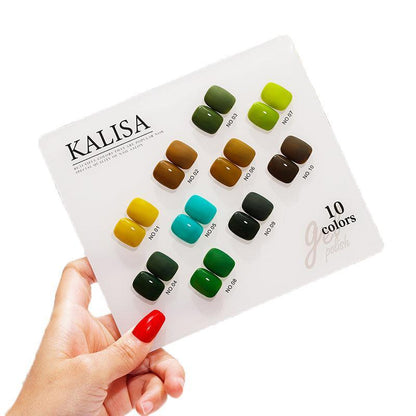 Kalisa 10Pcs Gel Nail Set Gel Nail Polish Kit Glitter Soak Off Uv Varnish 15Ml-16