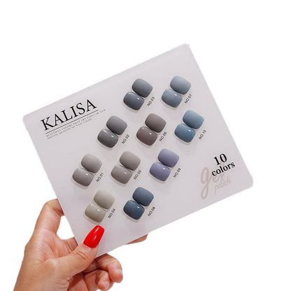 Kalisa 10Pcs Gel Nail Set Gel Nail Polish Kit Glitter Soak Off Uv Varnish 15Ml-18