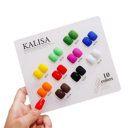 Kalisa 10Pcs Gel Nail Set Gel Nail Polish Kit Glitter Soak Off Uv Varnish 15Ml-20