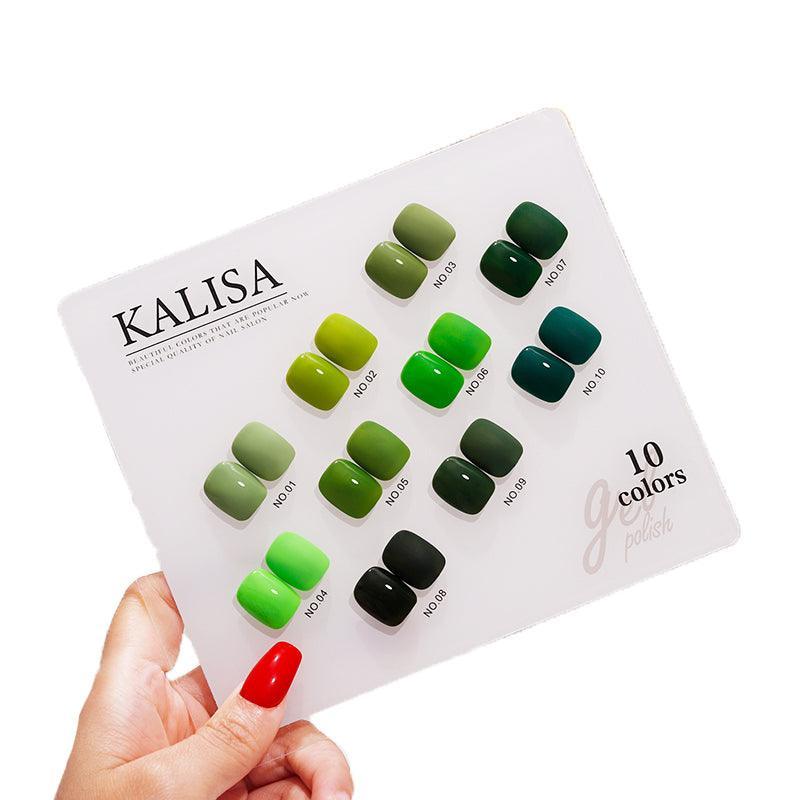 Kalisa 10Pcs Gel Nail Set Gel Nail Polish Kit Glitter Soak Off Uv Varnish 15Ml-21
