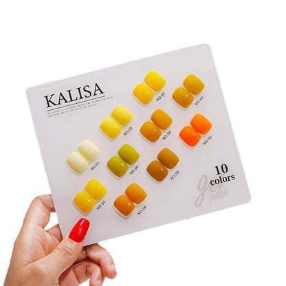 Kalisa 10Pcs Gel Nail Set Gel Nail Polish Kit Glitter Soak Off Uv Varnish 15Ml-22