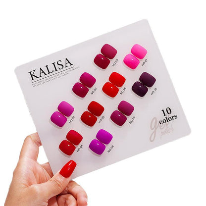 Kalisa 10Pcs Gel Nail Set Gel Nail Polish Kit Glitter Soak Off Uv Varnish 15Ml-23