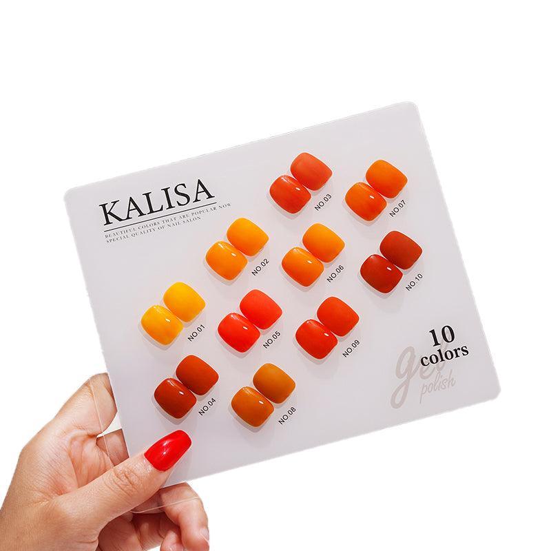 Kalisa 10Pcs Gel Nail Set Gel Nail Polish Kit Glitter Soak Off Uv Varnish 15Ml-24