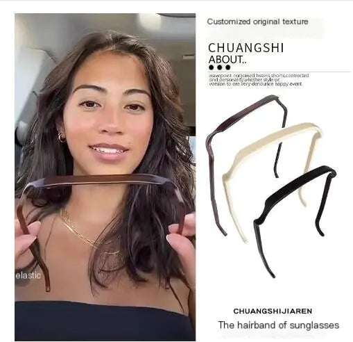 Square Sunglasses Headband for Women - Summer Style