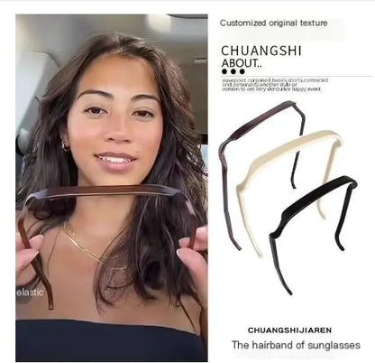 Square Sunglasses Headband for Women - Summer Style