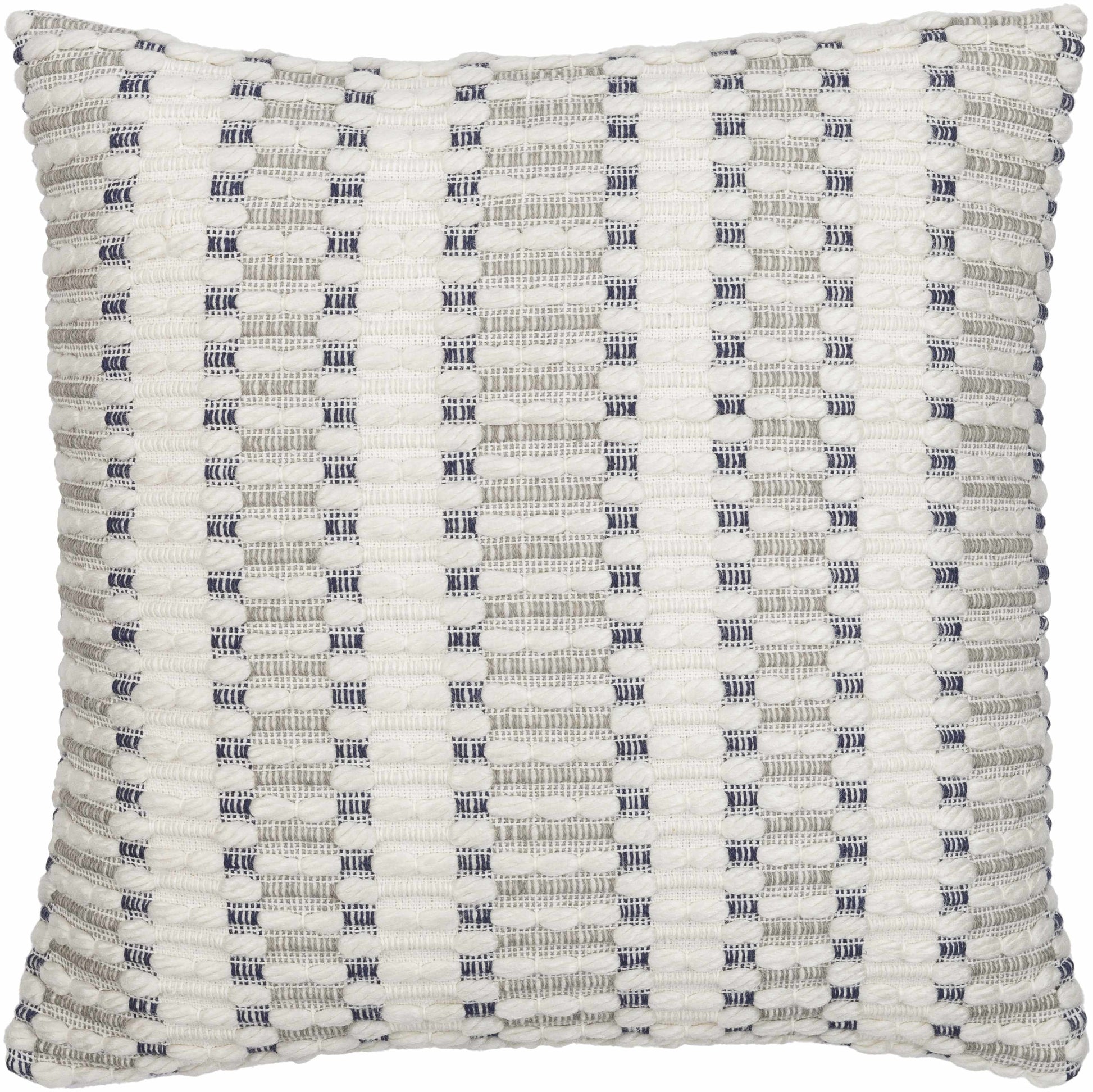 Ahmoua Cream Textured Square Throw Pillow-0