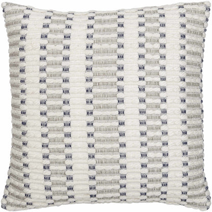 Ahmoua Cream Textured Square Throw Pillow-0