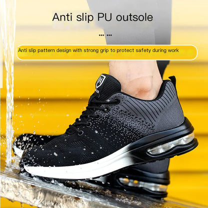 Men's Safety Work Shoes - Anti-Puncture & Slip-Resistant